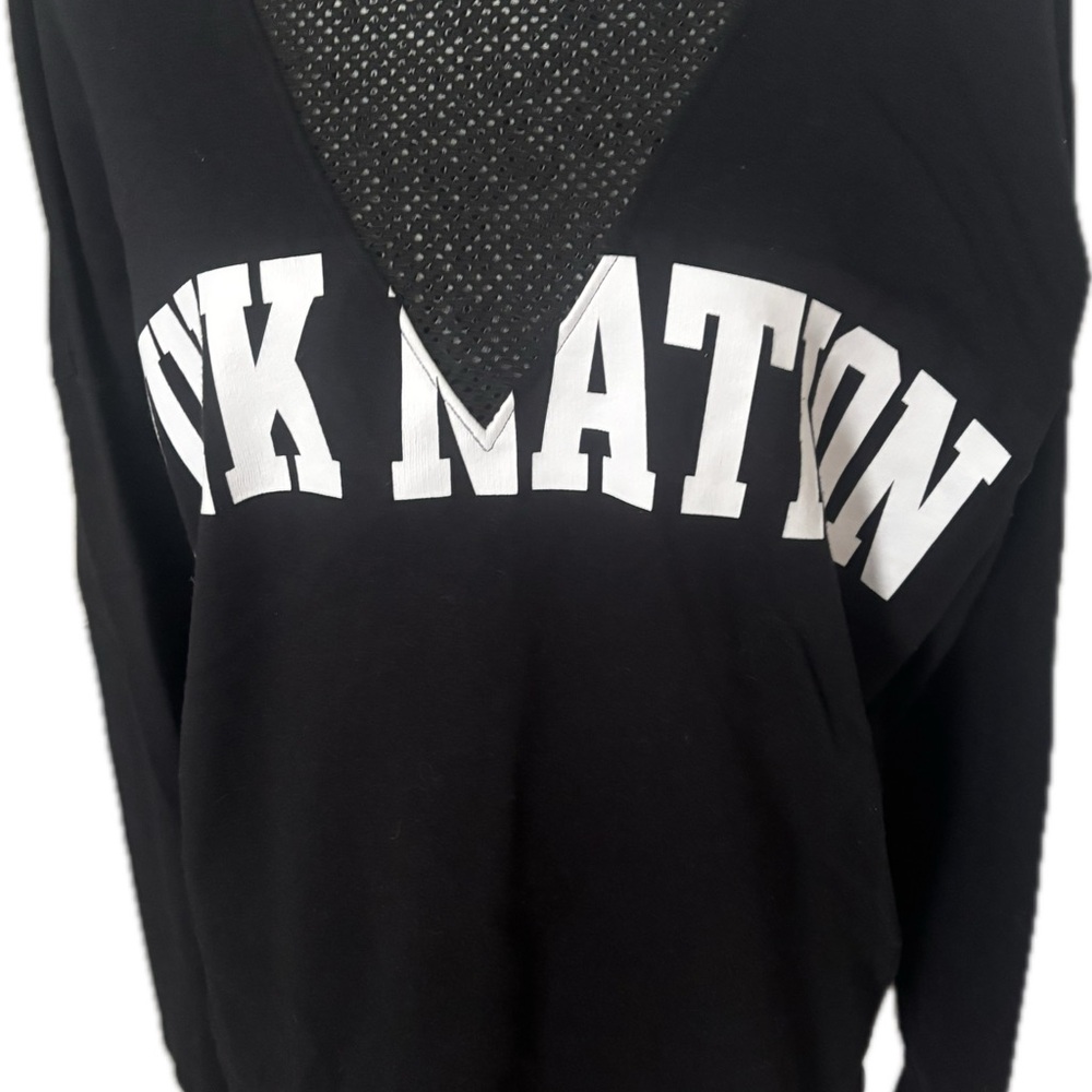 Pink nation black mesh V-neck size M Sweatshirt